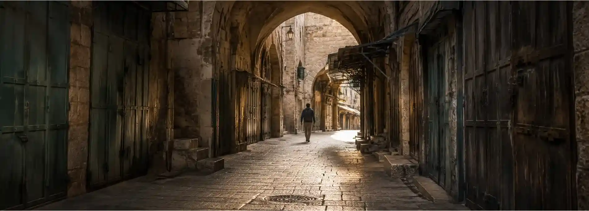 A stone gateway in Jerusalem